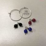 Orecchini cerchio 3 pendenti personalizzabili