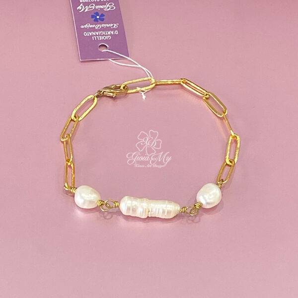 Bracciale personalizzato con perle barocche