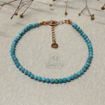 bracciale fine con aulite turchese
