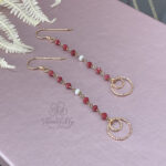 orecchini rosario artigianali pendenti con cerchi