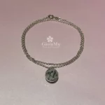 Ciondolo con quarzo tormalinato in argento 925