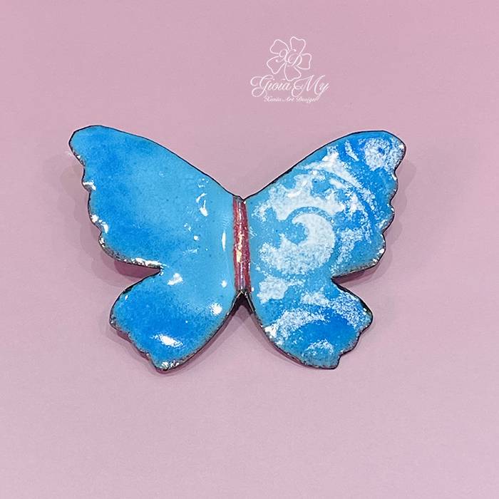 Farfalla azzurra artigianale