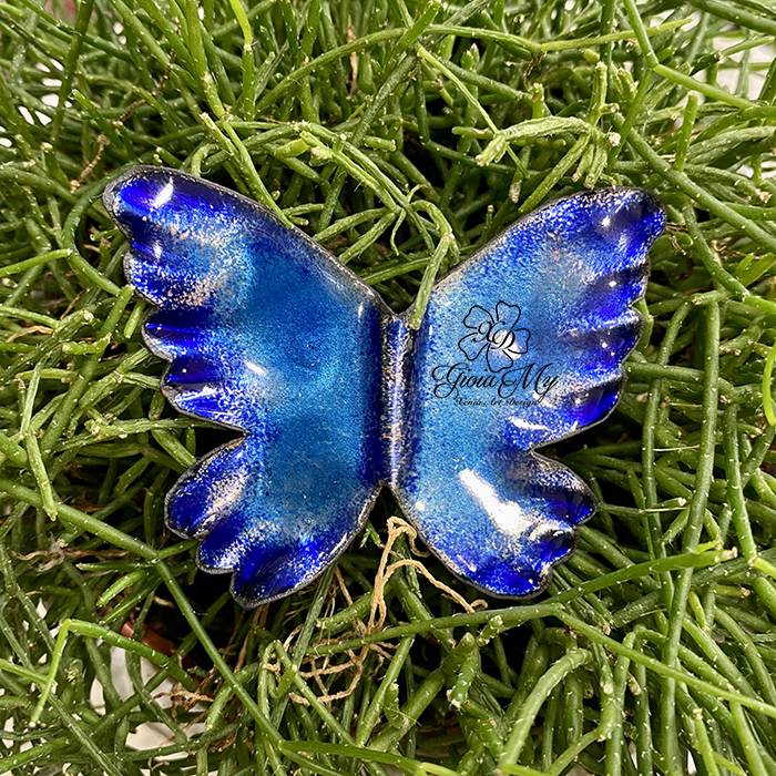 farfalla spilla blu