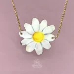 collana piccolo fiore margherita argento oro