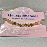 Bracciale che parla in quarzo ematoide e ematite