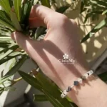 Bracciale cristallo di rocca e ematite per cristalloterapia