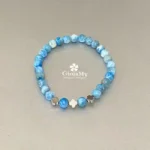 Bracciale in apatite azzurra che parla