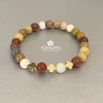 Bracciale in mokaite multicolore che parla