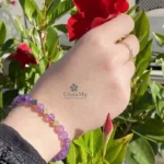 Bracciale particolare in ametista viola intenso con significato