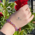Bracciale regalo ideale in ametista naturale con messaggio