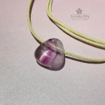 Ciondolo cristalloterapia con fluorite multicolore naturale grezzo