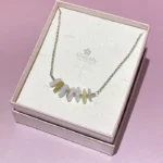 Collana girocollo con acquamarina e morganite naturale in argento 925