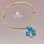 Ciondolo con apatite azzurra e quarzo