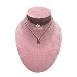 Ciondolo con fluorite viola in argento oro rosa