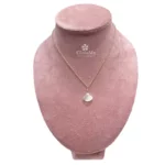 Ciondolo selenite argento placcato oro rosa