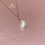 Ciondolo cristalloterapia con selenite naturale in argento 925