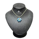 Ciondolo piccolo fiore con apatite azzurra