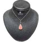Ciondolo rodocrosite preziosa goccia argento