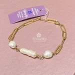 Idea regalo per donna elegante bracciale perle barocche