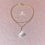 Pietra selenite naturale ciondolo particolare in argento 925
