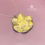 Collana particolare oro giallo rosso con raku