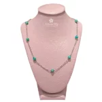 Girocollo moderno e sottile in amazzonite argento 925