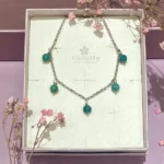 Idea regalo donna bracciale pendenti di amazzonite in argento 925