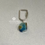 Pietra in agata blu portachiavi di moda