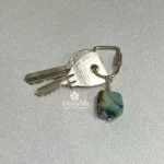 Portachiavi unisex con agata blu