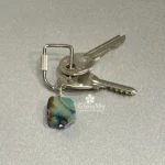 portachiavi uomo e donna con pietra in agata blu