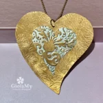 Ciondolo artigianale cuore in rame